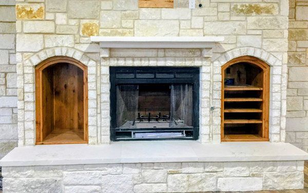 Knotty Alder Fireplace Storage Niche Little Rock