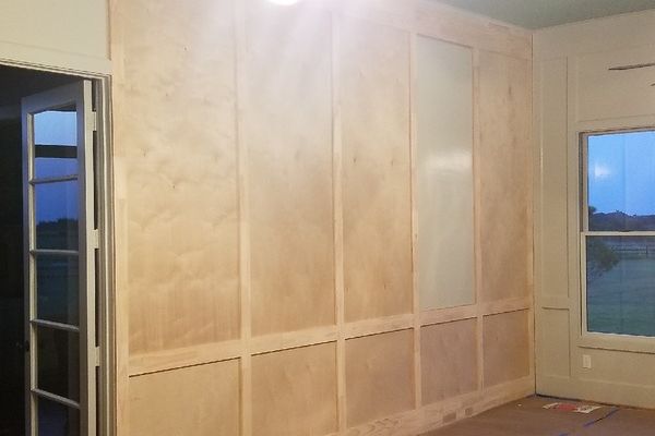Water damage repair completed on interior wall Central Arkansas