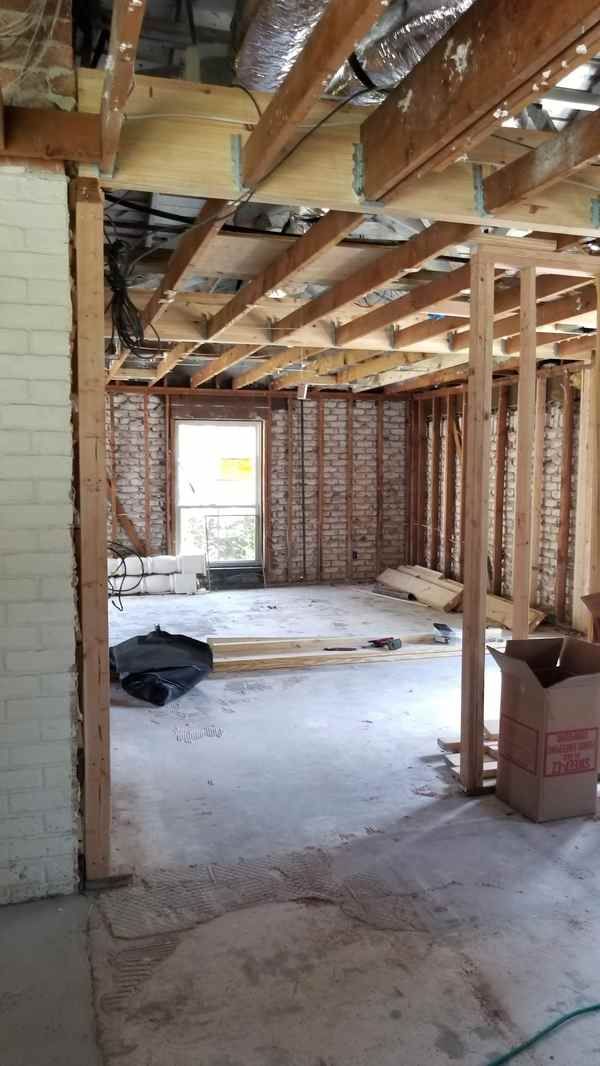 Interior Home Remodeling Framing Phase Little Rock