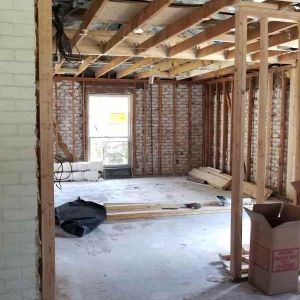 Interior home remodeling framing phase carpentry in Little Rock