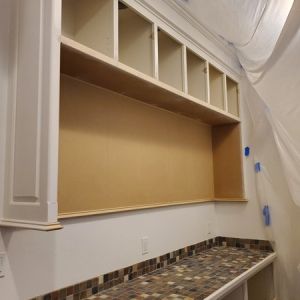 Laundry room cabinet with clothes hanging conversion Little Rock