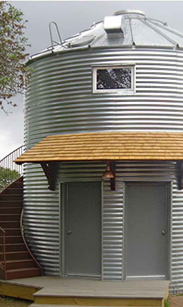 Grain Silo Guest House Conversion Arkansas