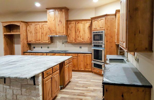 Farmhouse Knotty Alder Kitchen Cabinets Arkansas