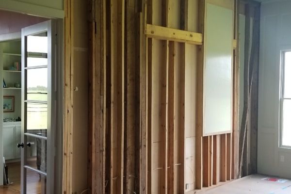 Interior water damage before repair in Little Rock Arkansas