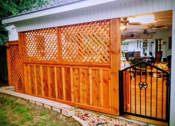Outdoor Red Cedar Privacy Serving Area Little Rock