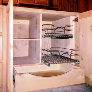 Personalized pull-out pot and pan storage cabinet Little Rock kitchen
